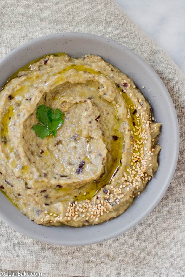 Baba Ghanoush with roasted garlic