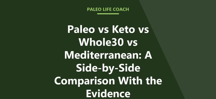 Paleo vs Keto vs Whole30 vs Mediterranean: A Side-by-Side Comparison With the Evidence