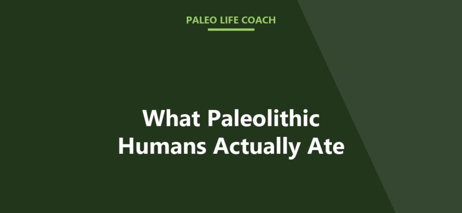 What Paleolithic Humans Actually Ate